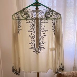 Rebecca Davies silk beaded top